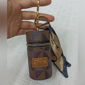 NEW Scarf Lipstick Case Bag Charm Keychain